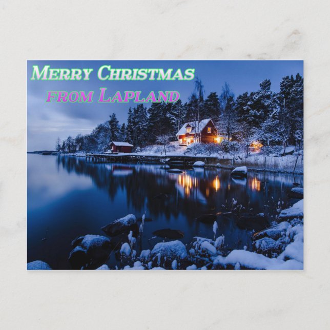 Feliz Navidad desde la postal de Lapland (Anverso)