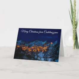 Feliz Navidad desde la tarjeta Castelmezzano Italy