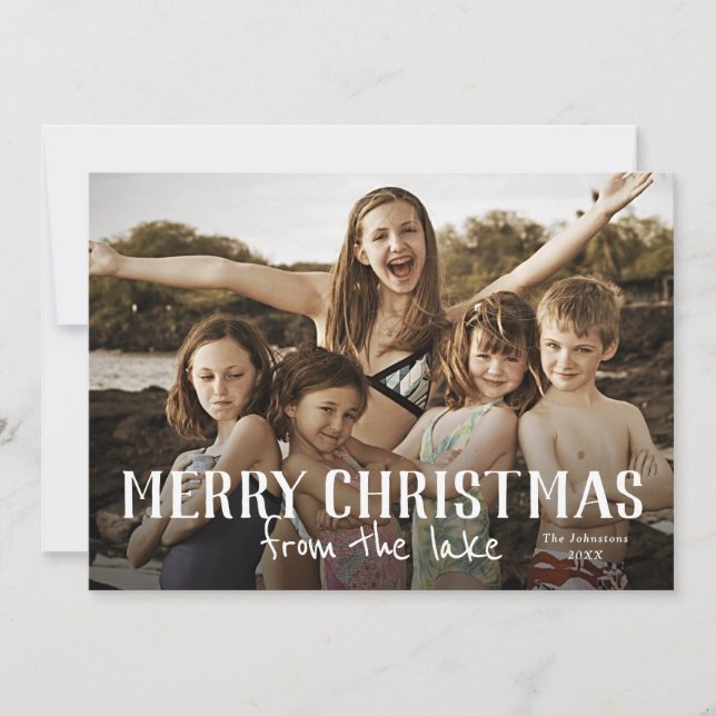 Feliz Navidad desde la tarjeta de foto de ubicació (Anverso)