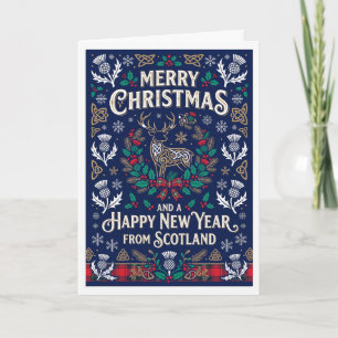 Feliz Navidad desde la tarjeta de la vaca de las H