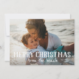 Feliz Navidad desde la tarjeta de vacaciones con f