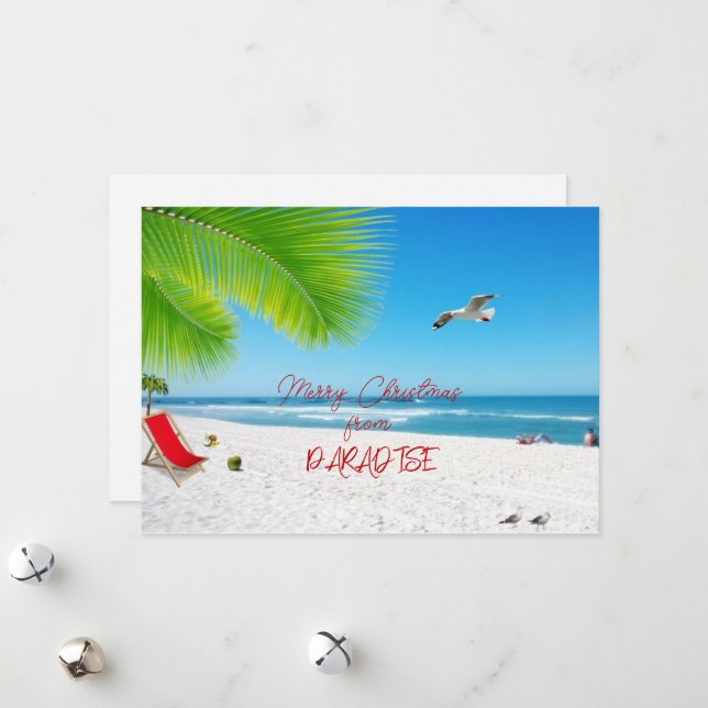 Feliz Navidad desde la tarjeta de vacaciones Parad (Anverso/Reverso In Situ)