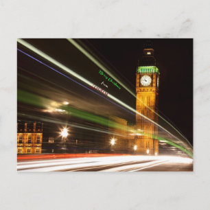 Feliz Navidad desde la tarjeta postal de London Bi