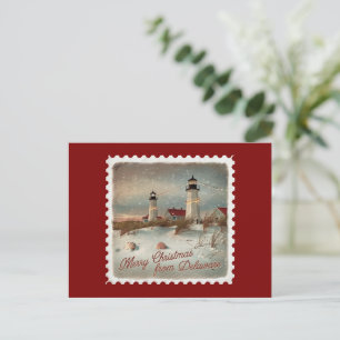 Feliz Navidad desde la tarjeta postal de vacacione