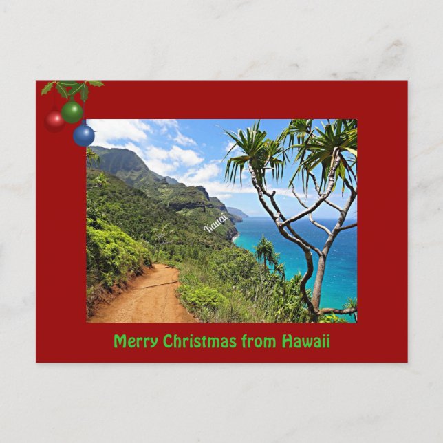 Feliz Navidad desde la tarjeta postal de vacacione (Anverso)
