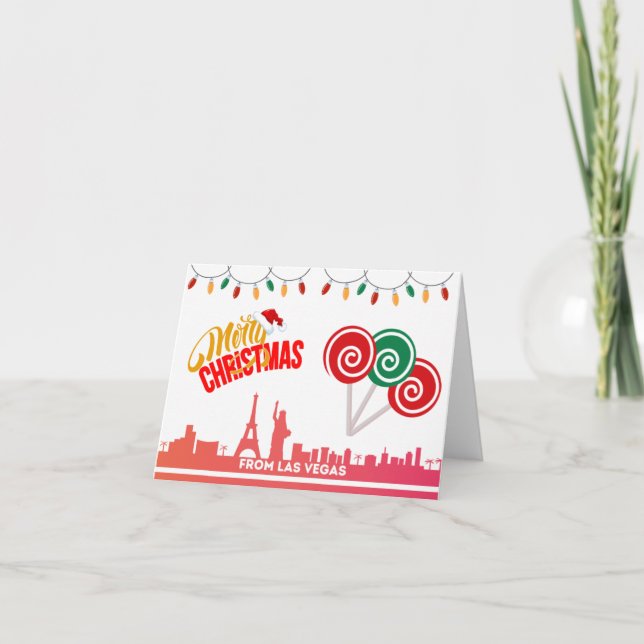 Feliz Navidad desde las tarjetas de Las Vegas (Anverso)