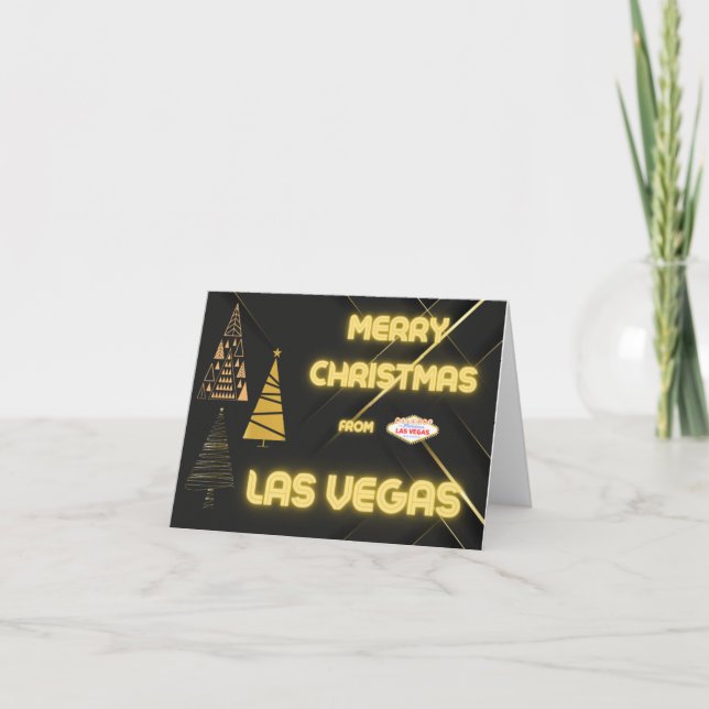 Feliz Navidad desde las tarjetas de oro de Las Veg (Anverso)