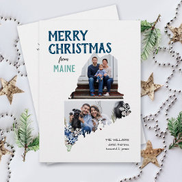 Feliz Navidad desde Maine con dos fotos