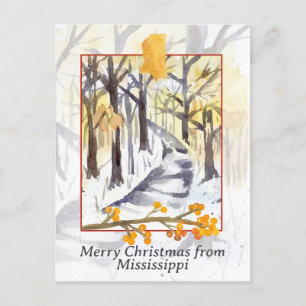 Feliz Navidad desde Mississippi Trees Winter Snow