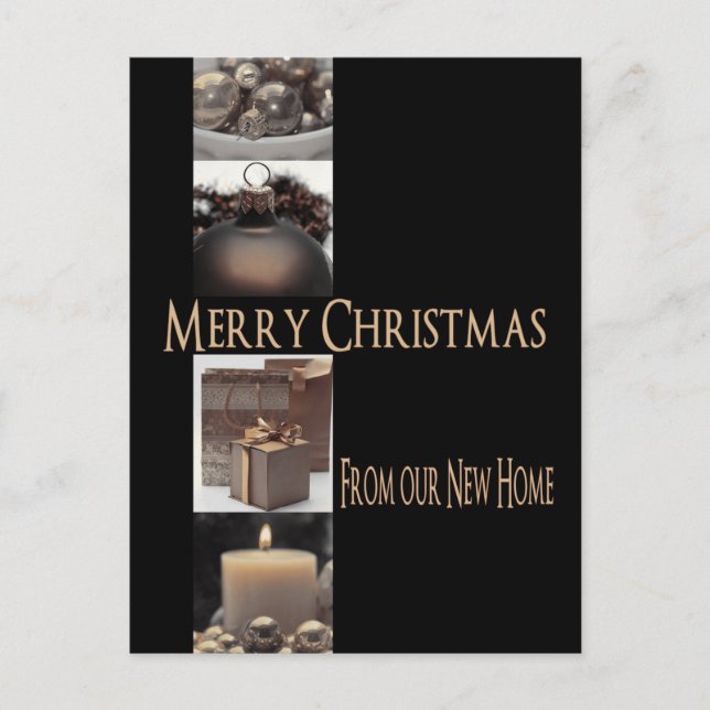 Feliz Navidad desde nueva tarjeta de casa (Anverso)