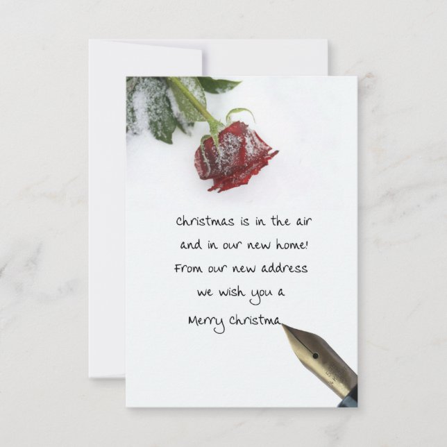 Feliz Navidad desde nueva tarjeta de casa (Anverso)
