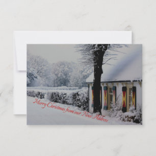 Feliz Navidad desde nueva tarjeta de dirección