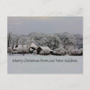 Feliz Navidad desde nueva tarjeta de dirección