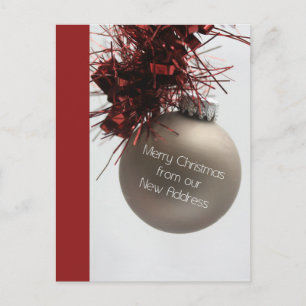 Feliz Navidad desde nueva tarjeta de dirección