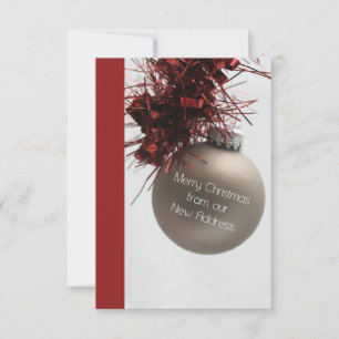 Feliz Navidad desde nueva tarjeta de dirección