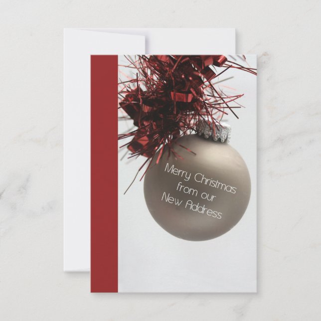 Feliz Navidad desde nueva tarjeta de dirección (Anverso)