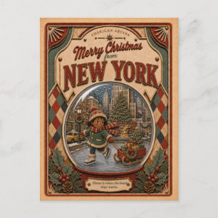 Feliz Navidad desde Nueva York Globo de Nieve Anti