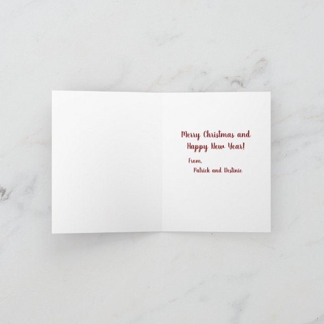 Feliz Navidad desde Patrick y Destinie Note Car (Interior)