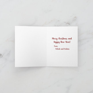 Feliz Navidad desde Patrick y Destinie Note Car