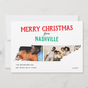 Feliz Navidad desde Tennessee Tarjeta de Foto