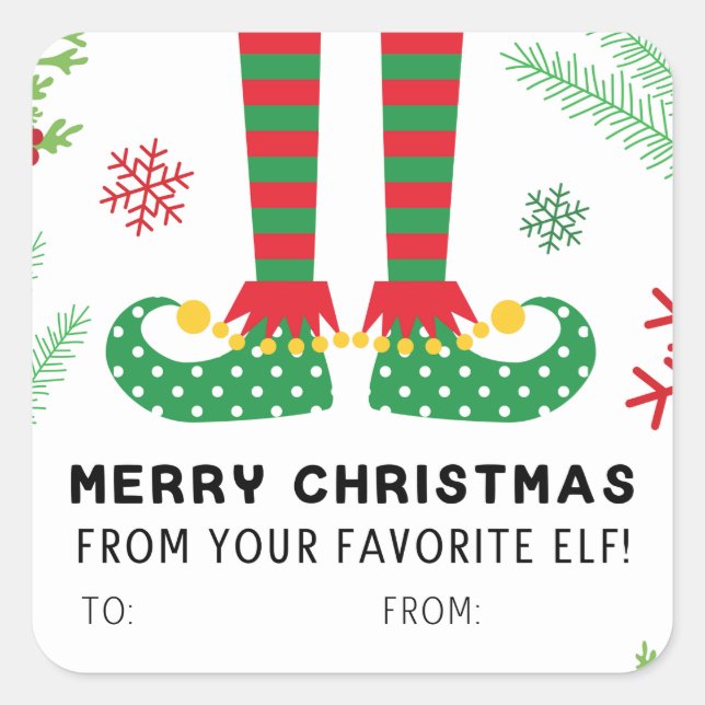 Feliz Navidad Desde Tus Etiquetas Favoritas De Elf (Anverso)