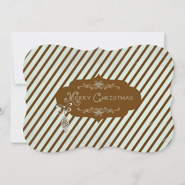 Feliz Navidad Diagonal Stripe Holiday (Anverso)