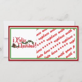 Feliz Navidad Diseño de texto con tonos de pino