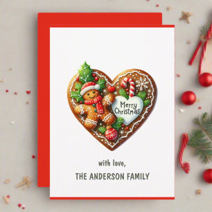 Feliz Navidad Donut Corazón Rojo y Blanco