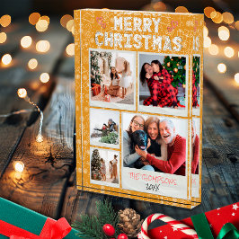 Feliz Navidad Doodles Amarillos 5 Fotos Familia Na