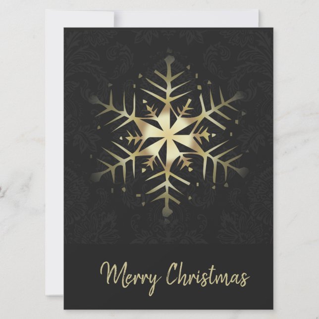 Feliz Navidad Dorado Snowflake (Anverso)