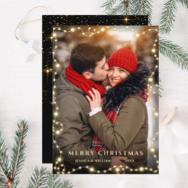 Feliz Navidad Dorado Sparkle Script Fofo Saludo