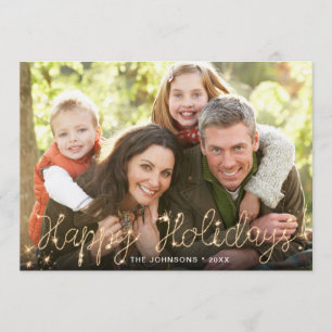Feliz Navidad Dorado Sparkle Script Fofo Saludo