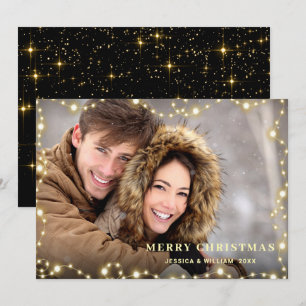Feliz Navidad Dorado Sparkle Script Fofo Saludo