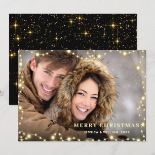 Feliz Navidad Dorado Sparkle Script Fofo Saludo