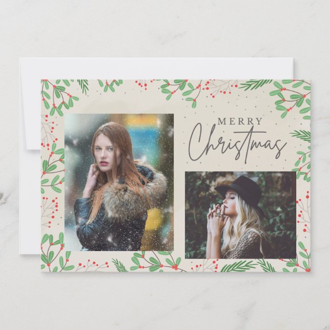 Feliz Navidad Dos Fotos (Anverso)