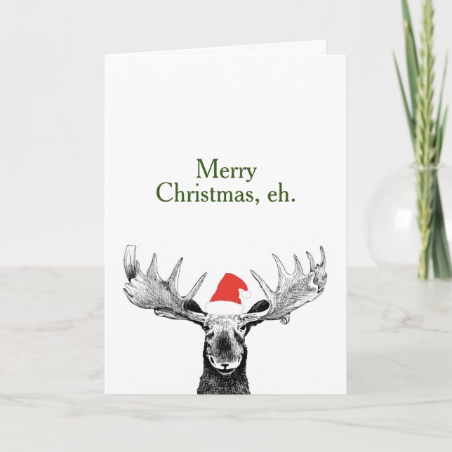 Feliz Navidad Eh, Moose Canadiense Stocking Cap (Anverso)