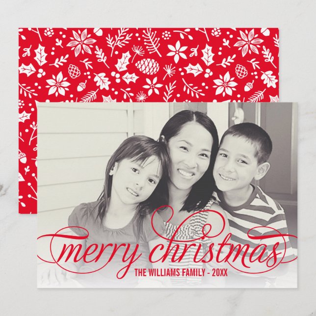 Feliz Navidad Elegante Archivo De Fotos De Guión R (Anverso / Reverso)