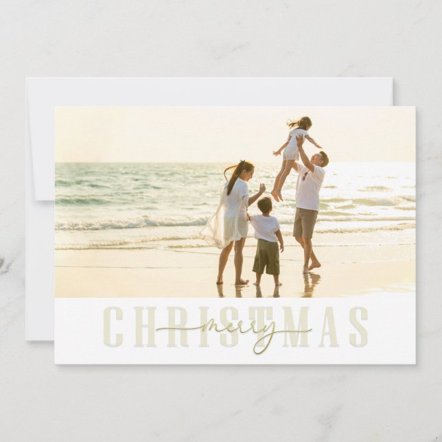 Feliz Navidad Elegante caligrafía de oro 3 Foto (Anverso)