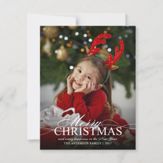 Feliz Navidad Elegante foto con texto superpuesto