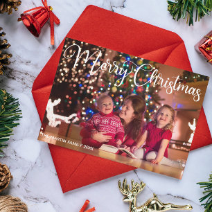 Feliz Navidad Elegante foto de escritura cursiva b