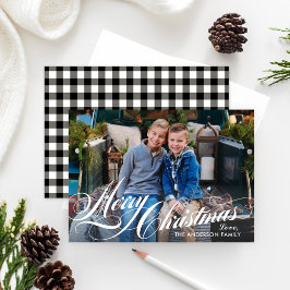 Feliz Navidad Elegante Foto de guión de caligrafía