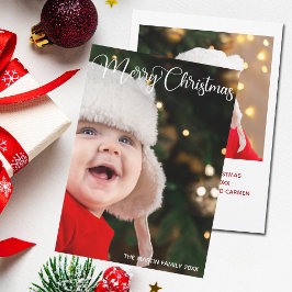 Feliz Navidad Elegante foto de tipografía blanca