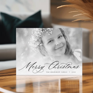 Feliz Navidad Elegante Foto Script