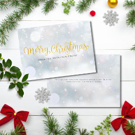 Feliz Navidad Elegante Gold Script Business