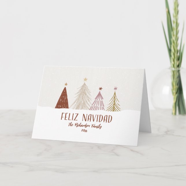 Feliz Navidad elegante Personalizado festivo de ni (Anverso)