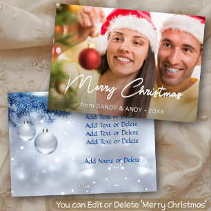 Feliz Navidad Elegante Script 2 Side Design Photo