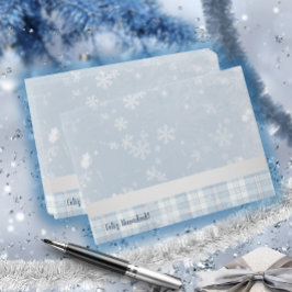 Feliz Navidad elegante tarjeta azul de vacaciones