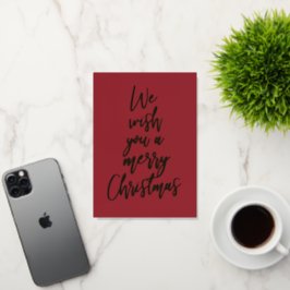 Feliz Navidad Elegante tarjeta de foto del Relieve