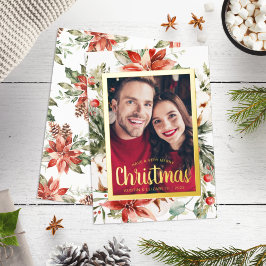 Feliz Navidad Elegante tarjeta de vacaciones de Re