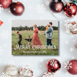 feliz navidad elegante tipografía blanca